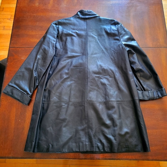 Vtg Leather Jacket Italian Black Size 14 - Picture 11 of 11